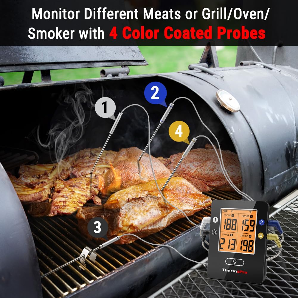 ThermoPro TP25 aplicación con preajustes de nueve carnes