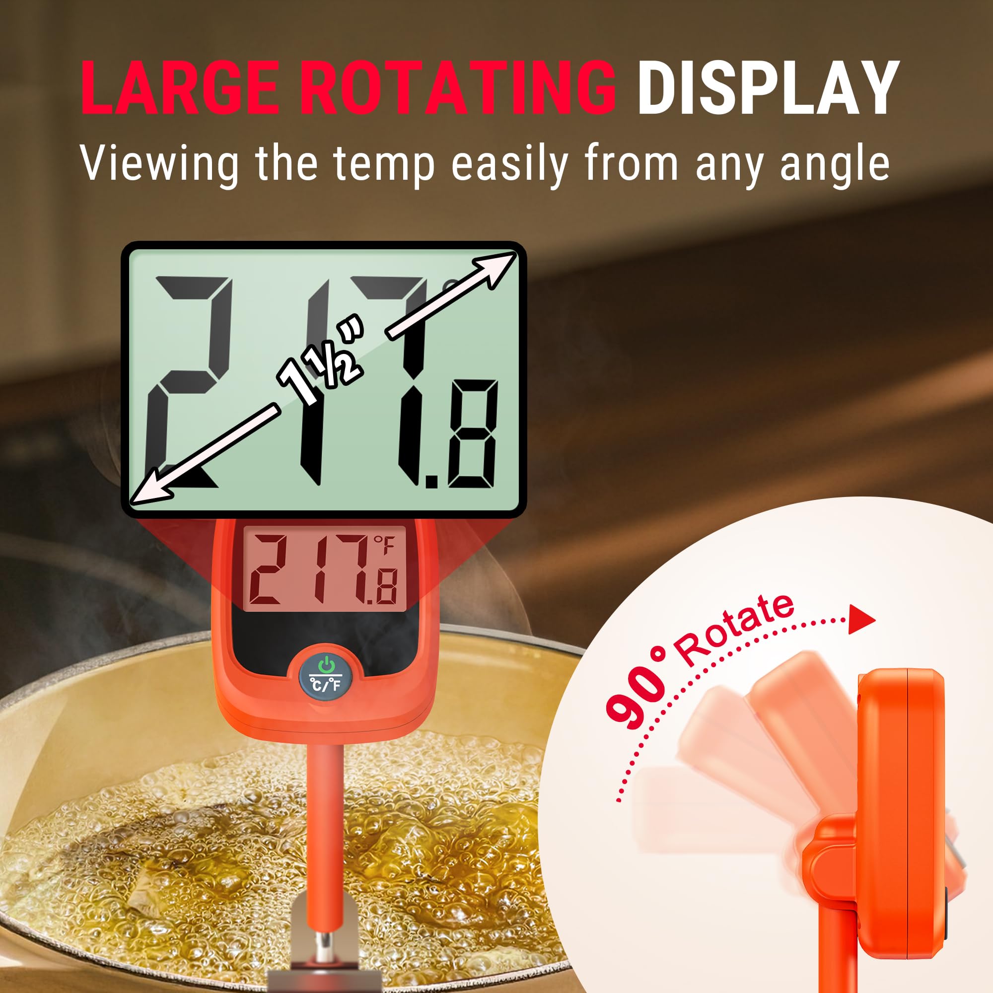 ThermoPro TP509 rango amplio de temperatura para dulces, frituras y más