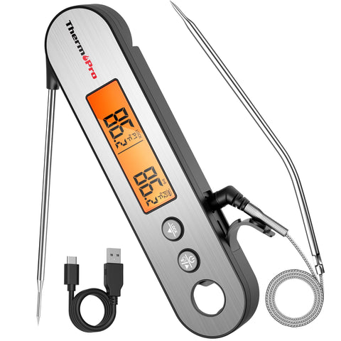 Termómetro ThermoPro TP610 lectura instantánea para carnes, precisión rápida