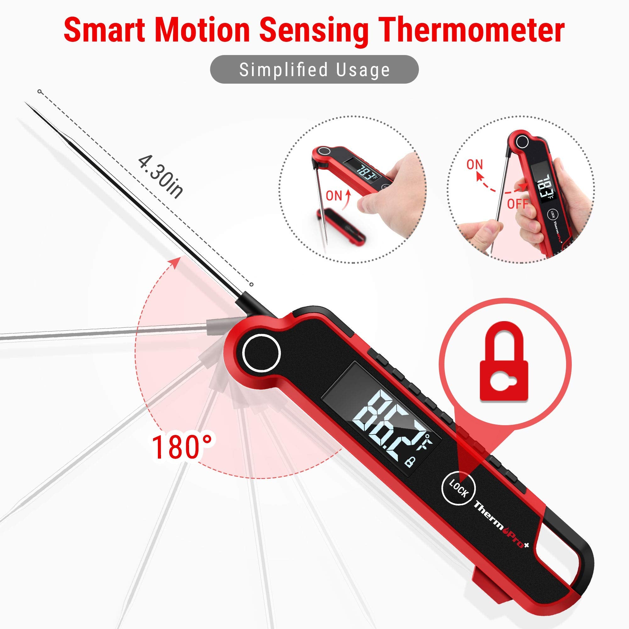 ThermoPro TP620 resistente al agua IP65 y agarre antideslizante en cocina.