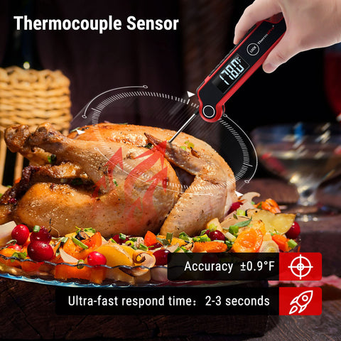 ThermoPro TP620 detección de movimiento para despertar al tomarlo.