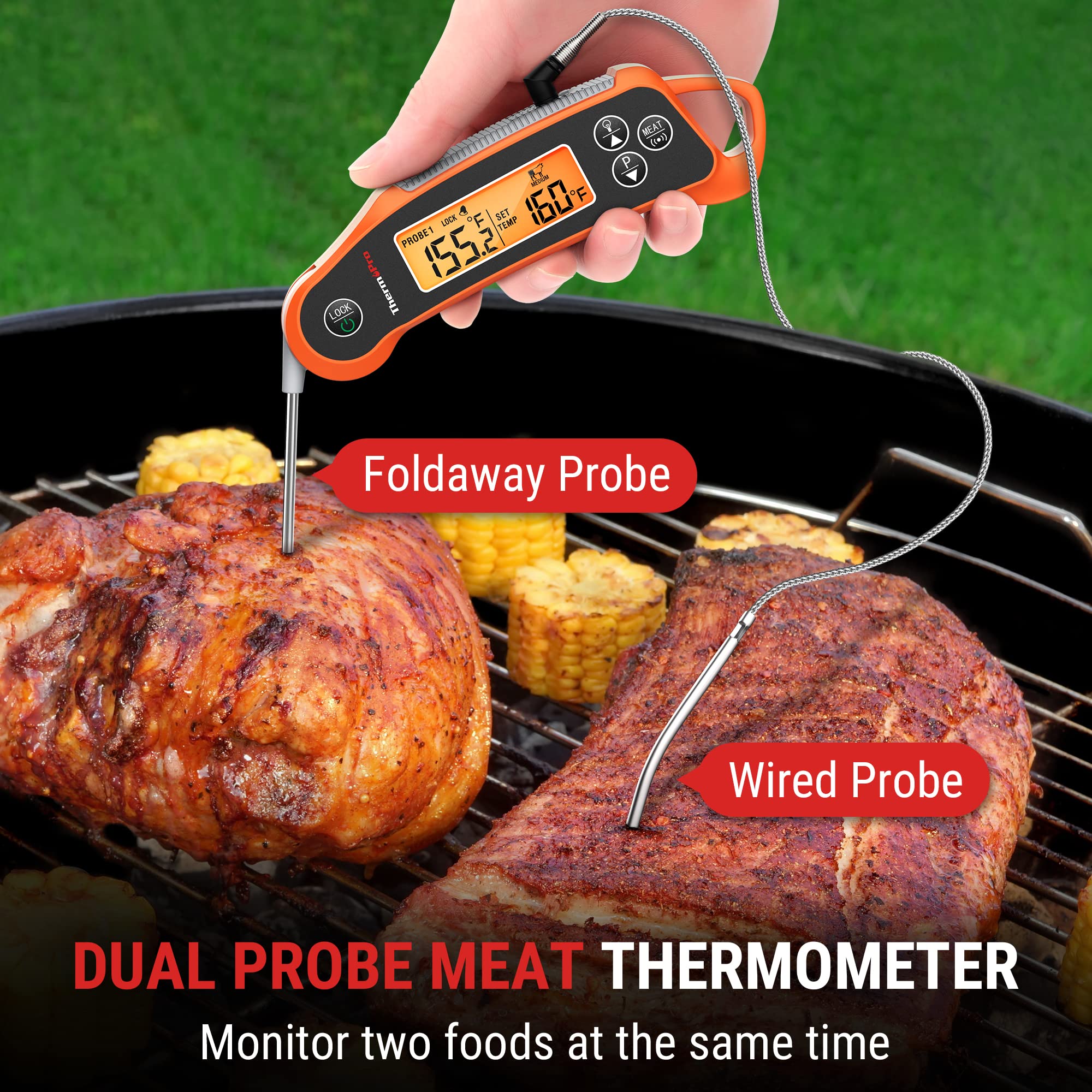 ThermoPro TP710 doble sondas para monitorear dos alimentos simultáneamente