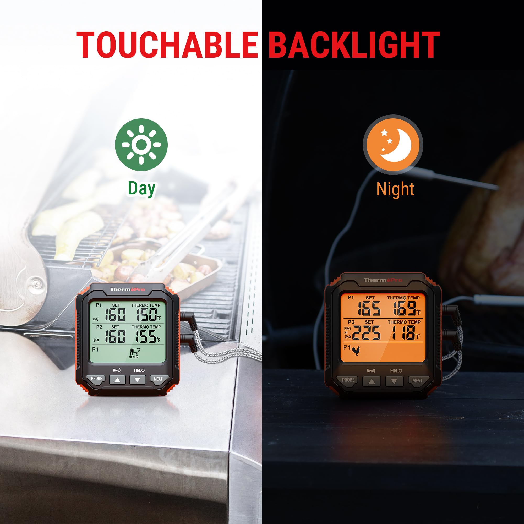 Termómetro ThermoPro TP717 con alerta para barbacoa