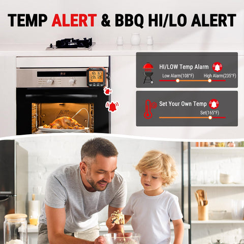 Termómetro ThermoPro TP717, precisión de cocción en segundos