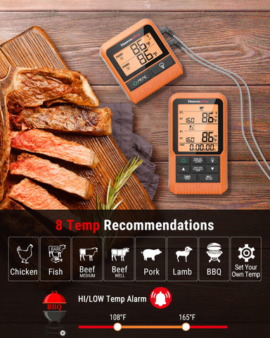 ThermoPro TP826 sondas dobles resistentes al calor para medidas fiables