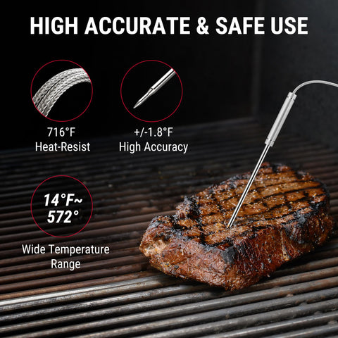 Uso versátil ThermoPro para exterior e interior en BBQ