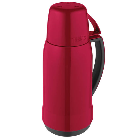 THERMOS 33105A, botella de vacío de vidrio con asa integrada para llevarla cómodamente