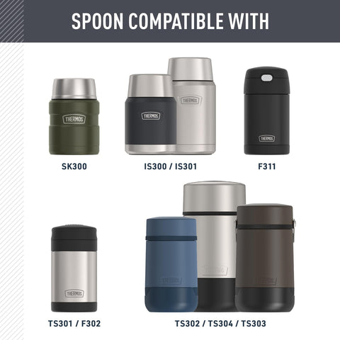 THERMOS cuchara desplegada mostrando longitud útil para comer