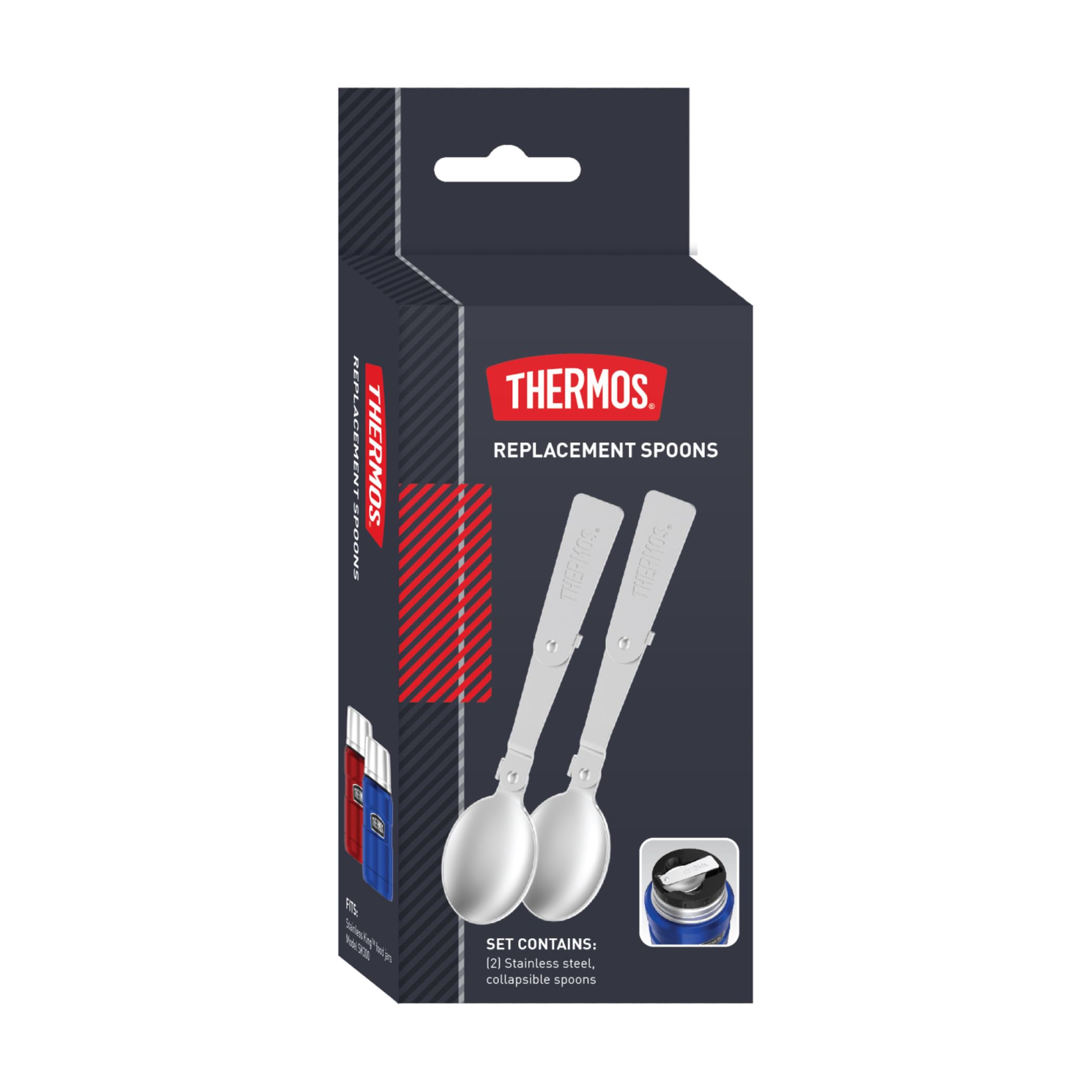 THERMOS cuchara frontal en embalaje, repuesto práctico