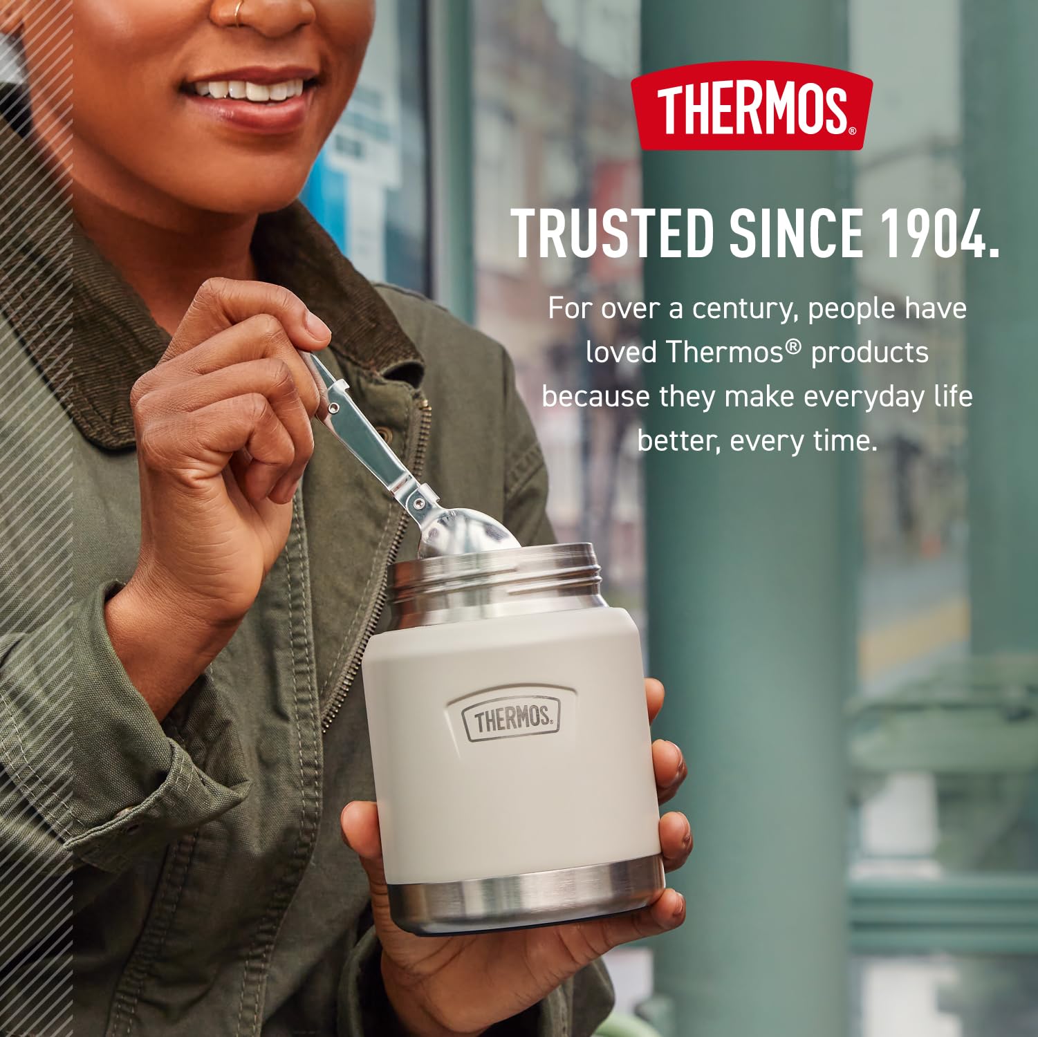 THERMOS cuchara usada en tarro de comida, comer fuera más fácil