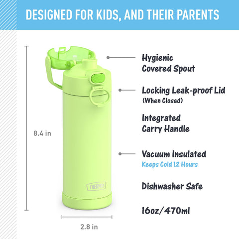 THERMOS Funatainer tapa boca amplia facilita beber y rellenar en casa o escuela