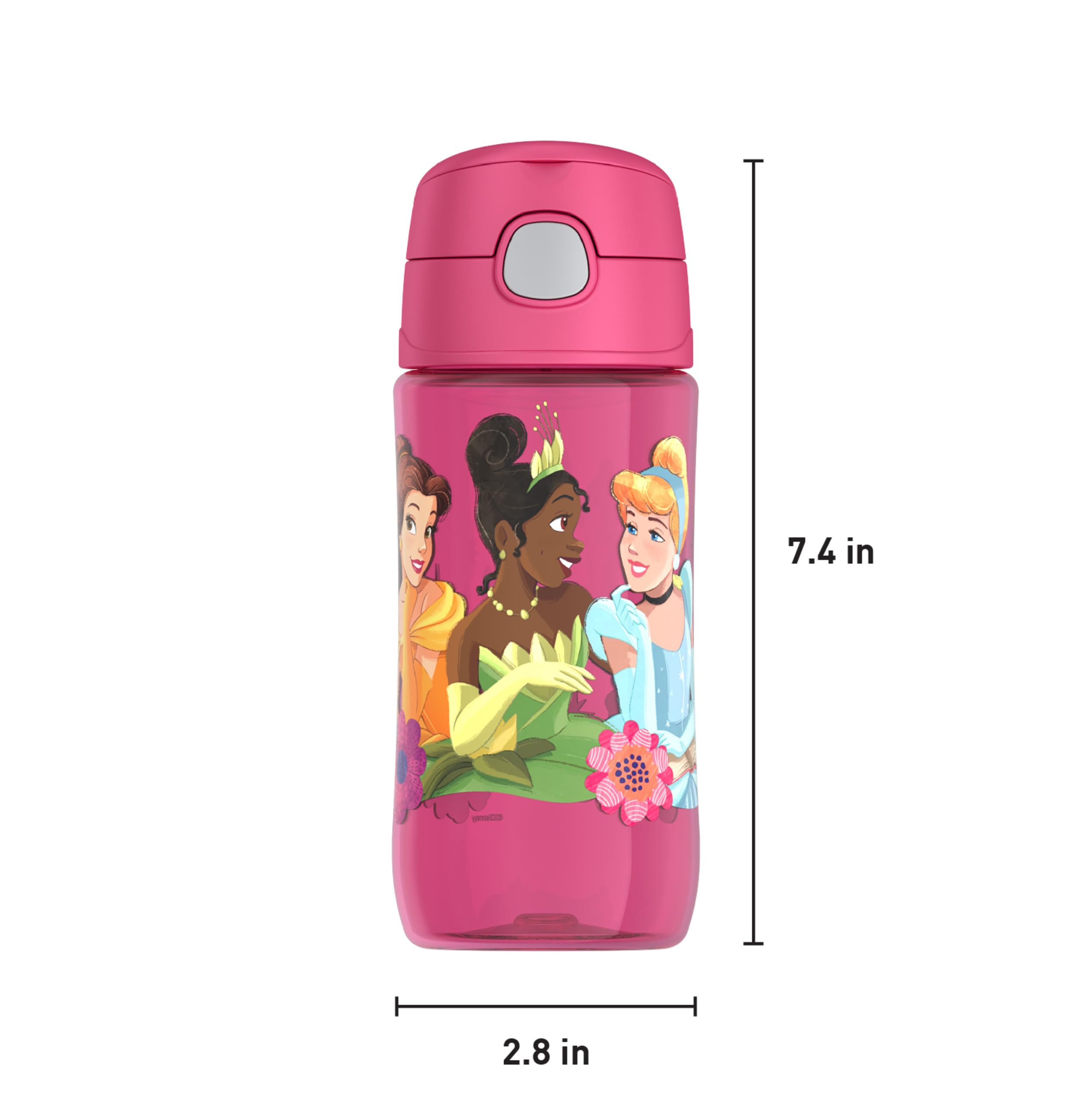 Thermos Funtainer Princesa, apta para lavavajillas, ahorro de tiempo en limpieza.