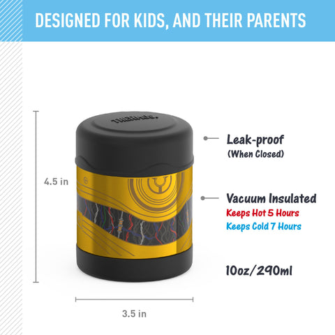 THERMOS FUNtainer C-3PO con tapa abierta que facilita rellenar y comer rápidamente
