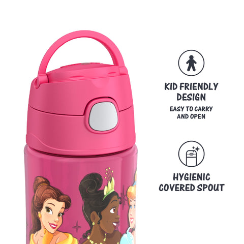 Thermos Funtainer Princesa, botella de Tritan resistente y ligera para juego diario.