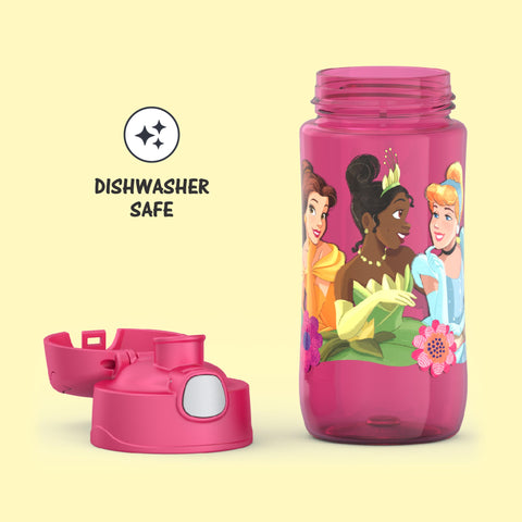 Thermos Funtainer Princesa, mango integrado para llevar con una mano.
