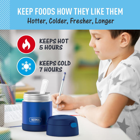 THERMOS FUNTAINER con sopa caliente ilustrando conservación de temperatura