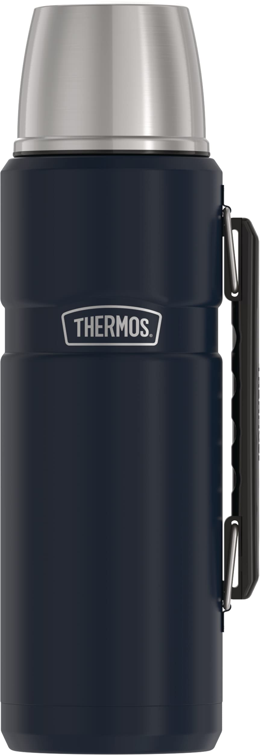 Botella THERMOS Stainless King de 40oz en azul medianoche para aventuras al aire libre.