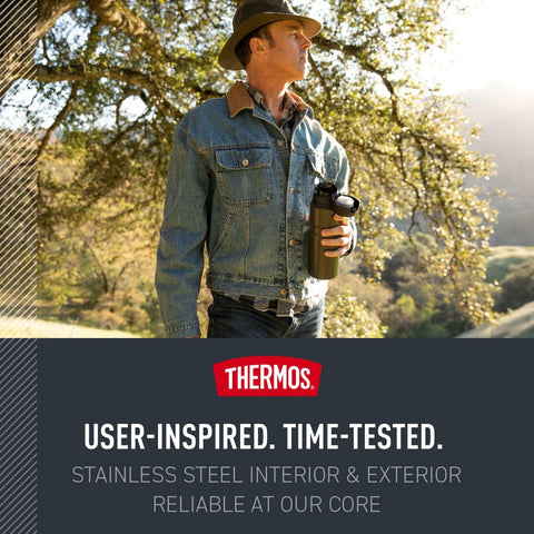 El exterior THERMOS se mantiene frío al tacto con bebidas calientes