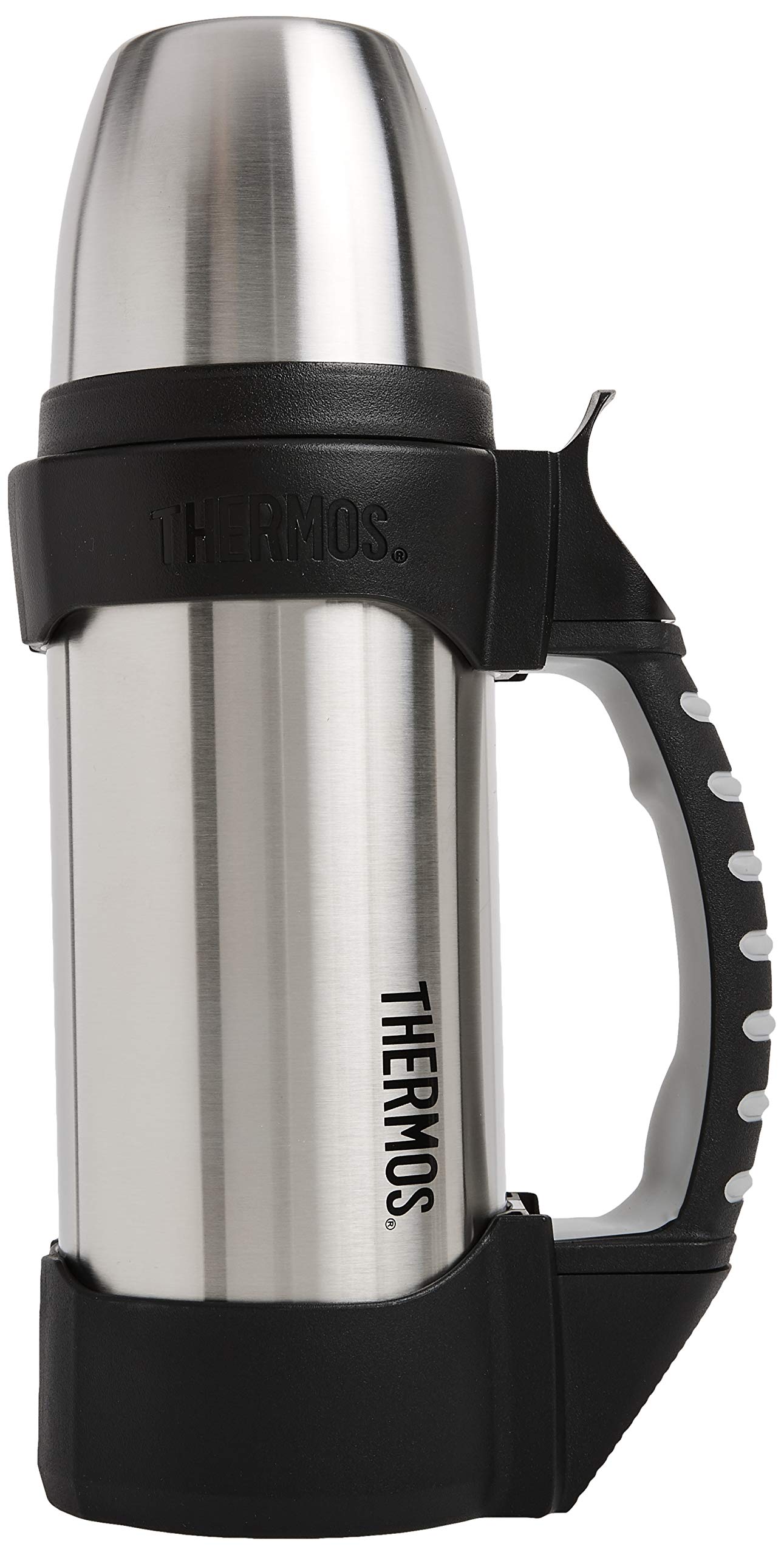THERMOS The Rock botella 1 litro, vista lateral, ideal para senderismo.