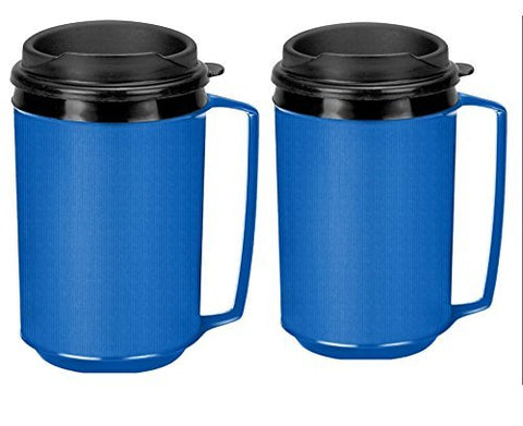 ThermoServ dos tazas Aladdin azul para mantener el café caliente por más tiempo