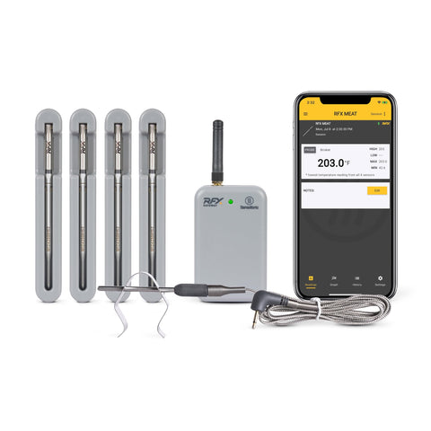 ThermoWorks RFX kit de 4 sondas para cocción precisa sin estar cerca.