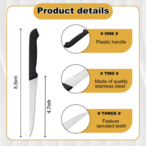 Therwen cuchillo con mango de plástico cómodo para uso diario en casa