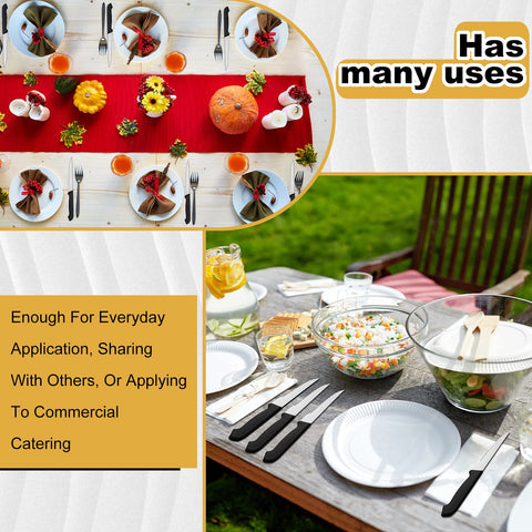 Therwen conjunto de 100 cuchillos bistec serrados para catering y restaurantes
