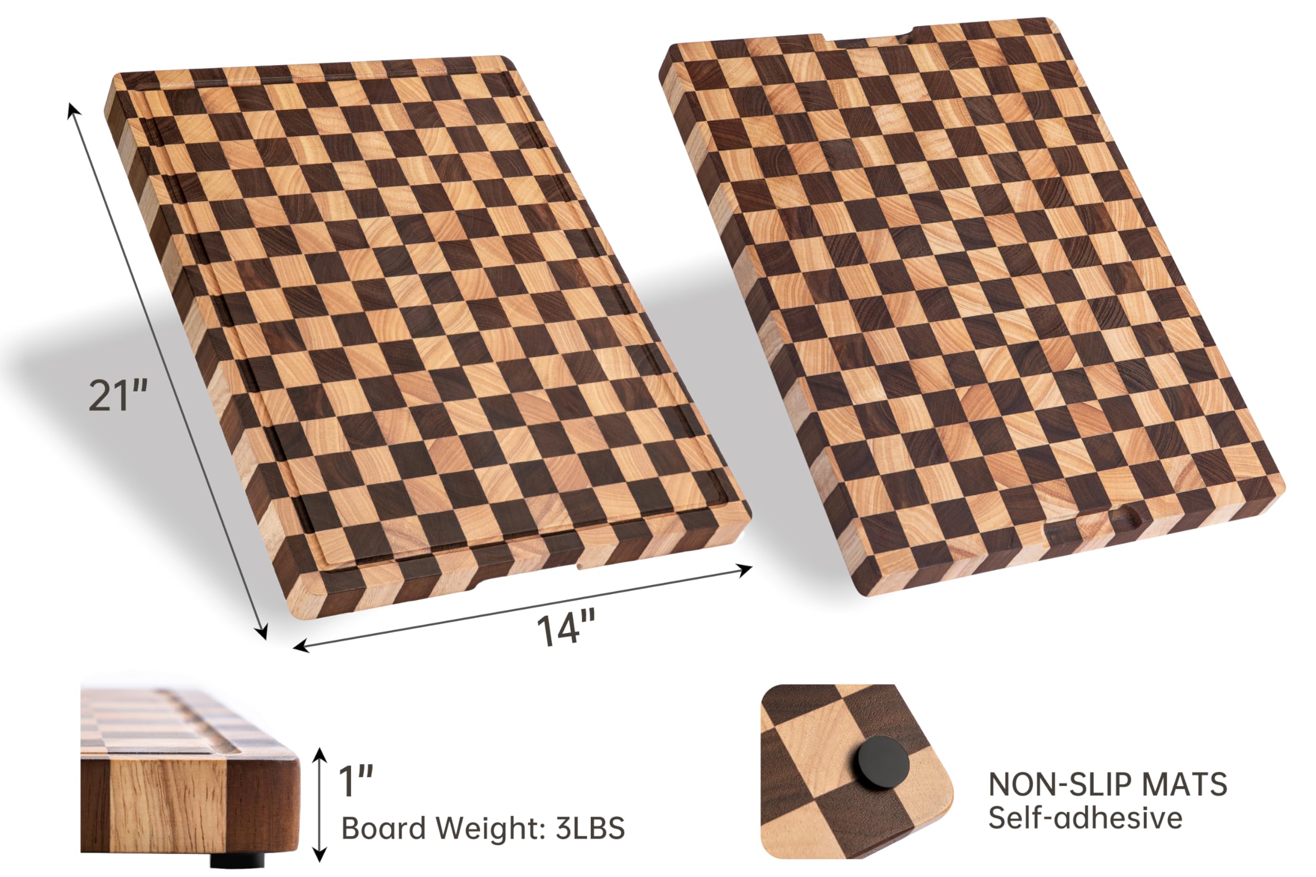 Tabla thetchry de doble cara para cortar o servir.