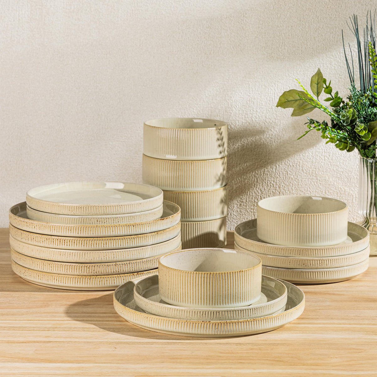 TheTerra vajilla cerámica, platos principales, belleza duradera para cada comida.