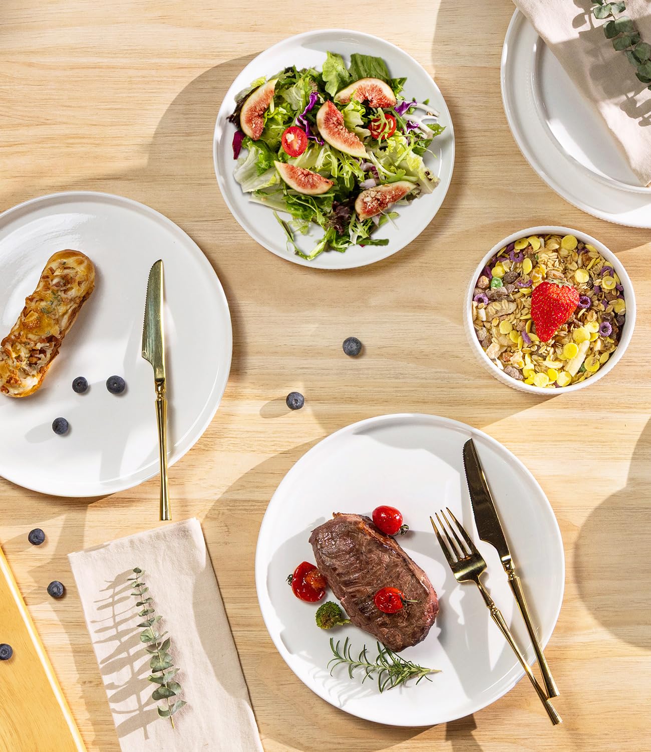theterra plato de ensalada, 8,25 pulgadas; diseño resistente y fácil de limpiar.
