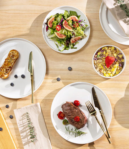 theterra plato de ensalada, 8,25 pulgadas; diseño resistente y fácil de limpiar.