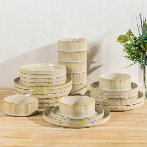 TheTerra platos de cena 10,25 pulgadas con acabado cerámico resistente para uso diario