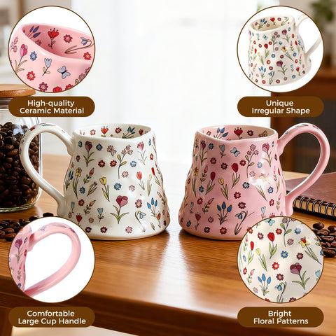 Taza THIRDCUP cerámica con asa grande ergonómica, uso cómodo para café o té.
