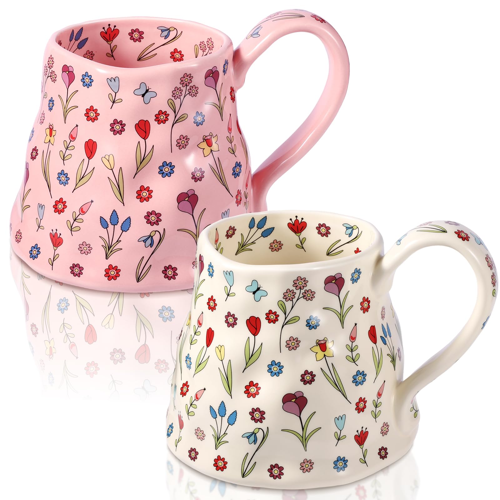 Taza THIRDCUP grande de cerámica de 20 onzas para bebidas abundantes y confortables.