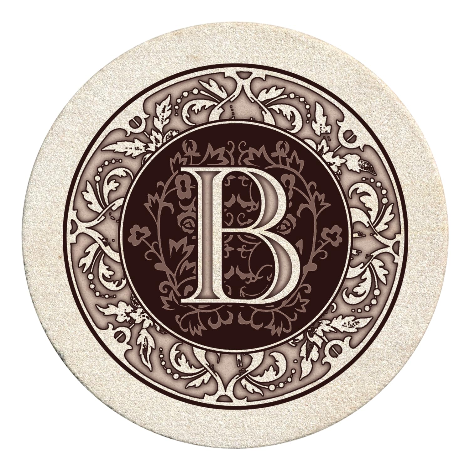 Thirstystone Monograma B posavasos absorbentes para bebidas y condensación.
