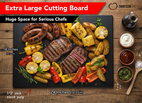 Superficie HDPE de alta densidad Thirteen Chefs para durabilidad profesional.