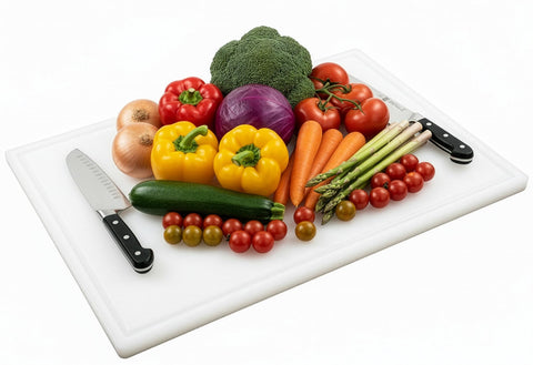 Tabla Thirteen Chefs grande, ideal para cocinas profesionales y domésticas.