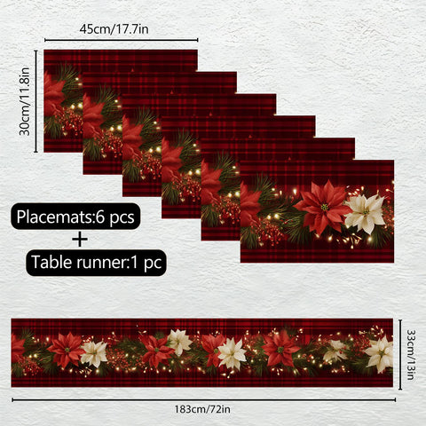 THISFIND individuales de mesa navidad 45x30, prácticos y decorativos.