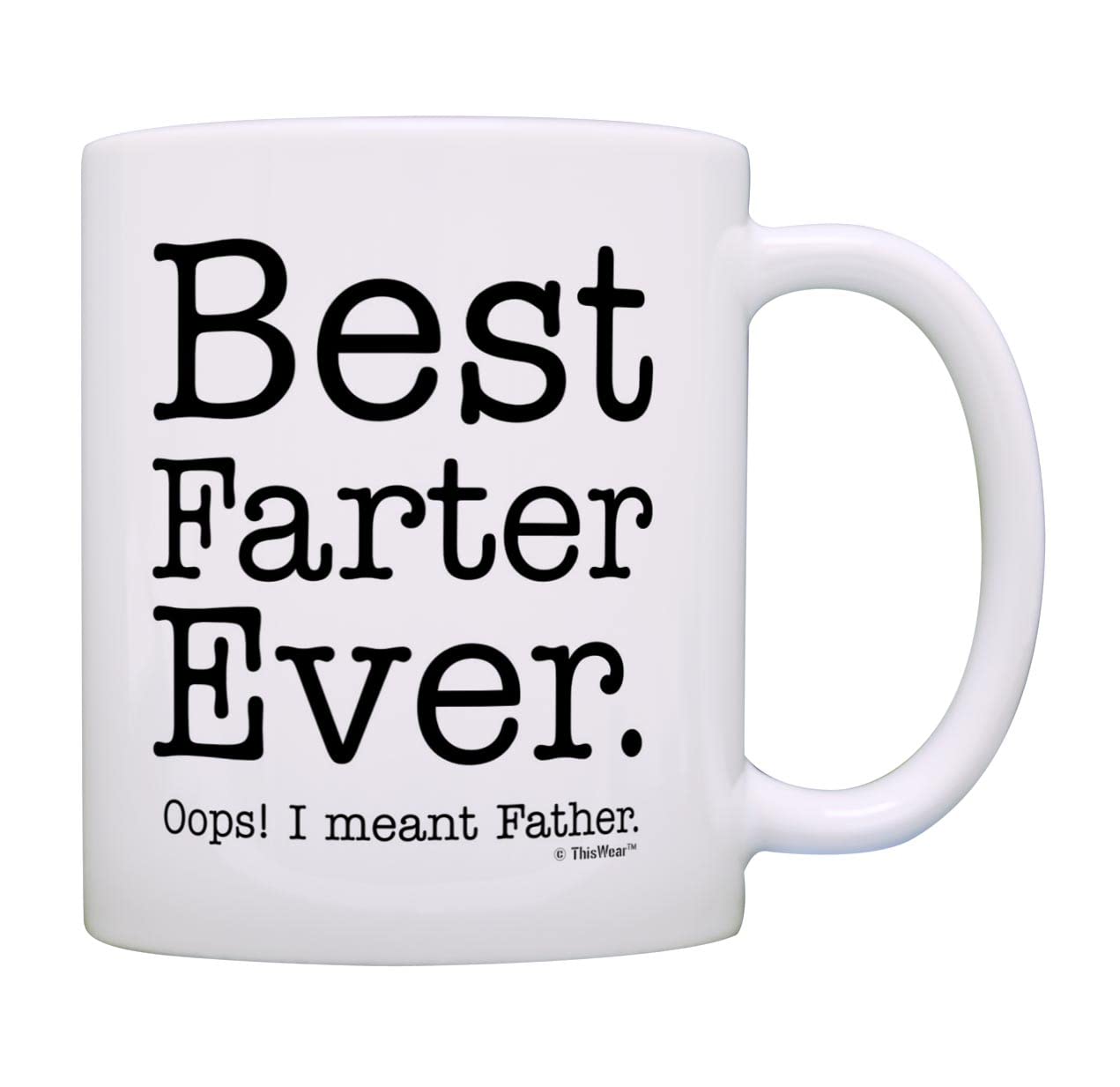 Taza ThisWear para papá, vista frontal, ideal para café matutino.