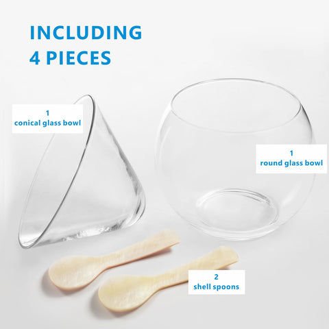 Conjunto ThougrLyh para caviar, enfriador con hielo, mantiene platos fríos.