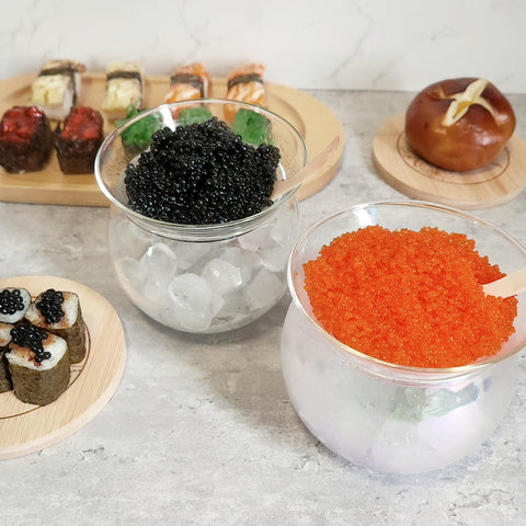 Conjunto ThougrLyh para caviar, apto para lavavajillas, limpieza fácil tras eventos.