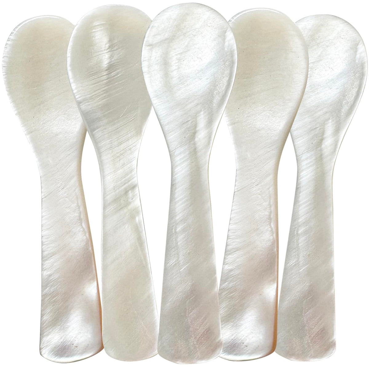 ThougrLyh: cucharas de madre perla para caviar, set de 5, presentación elegante