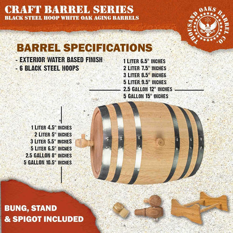 Aromas de vainilla y especias en THOUSAND OAKS BARREL para licores.