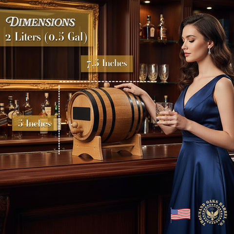 THOUSAND OAKS BARREL decora la barra de casa con elegancia rústica.
