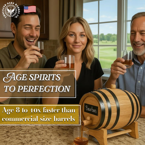 THOUSAND OAKS BARREL con grifo y tapa para servir bebidas con estilo.