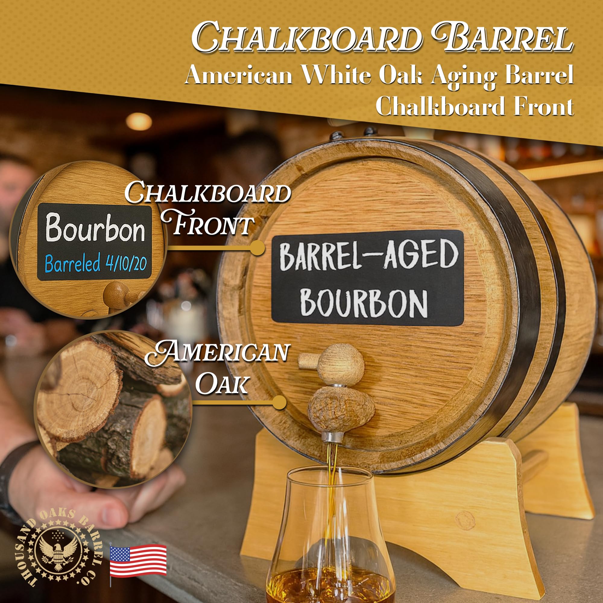Interior de roble carbonizado de THOUSAND OAKS BARREL para sabores más profundos.