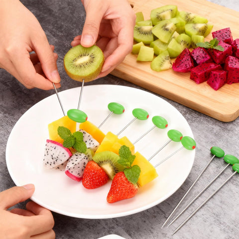 Threehoney palillos para fruta y aperitivos, servicio práctico.