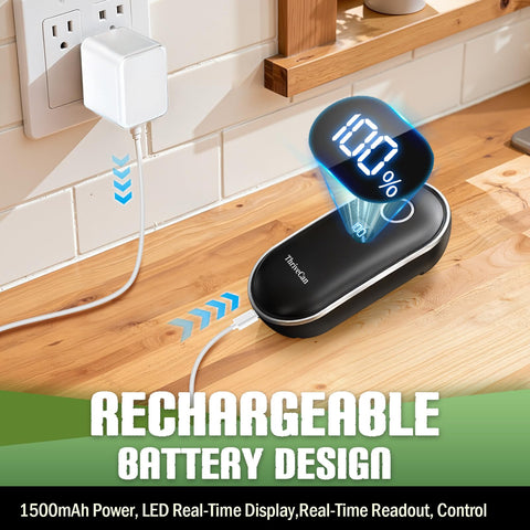 ThriveCan abrelatas eléctrico, carga USB recargable para casa o viaje.