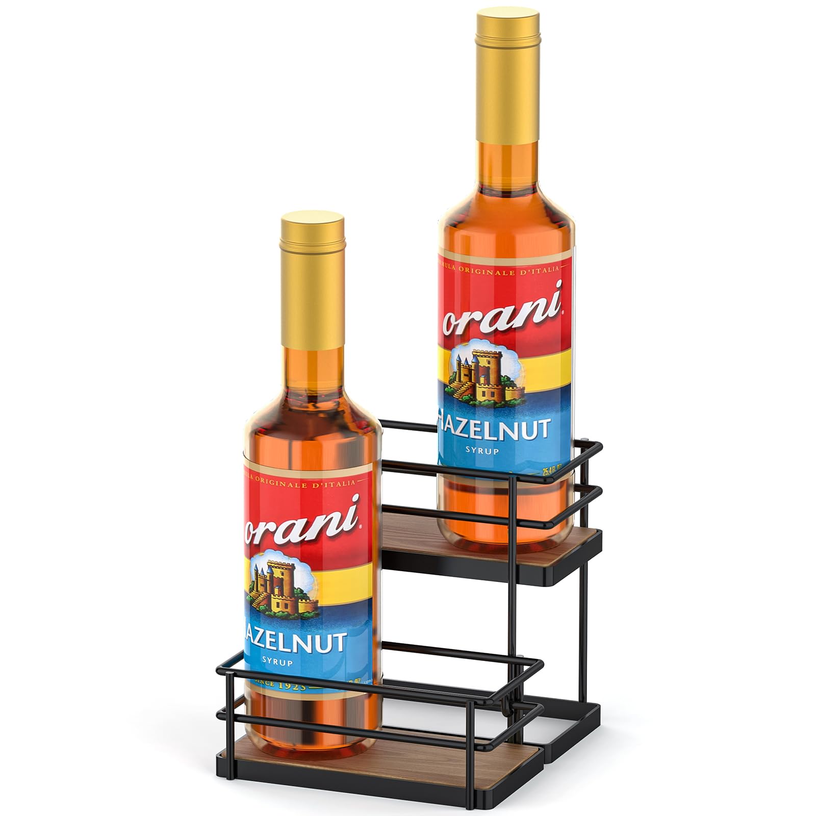 THYGIFTREE estante sirope café para 4 botellas, acceso rápido a sabores.
