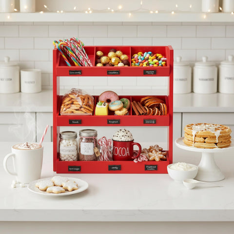 Thyle caja barra cacao navidad capacidad-amplia: espacio amplio para botellas, cacao, pajitas y adornos